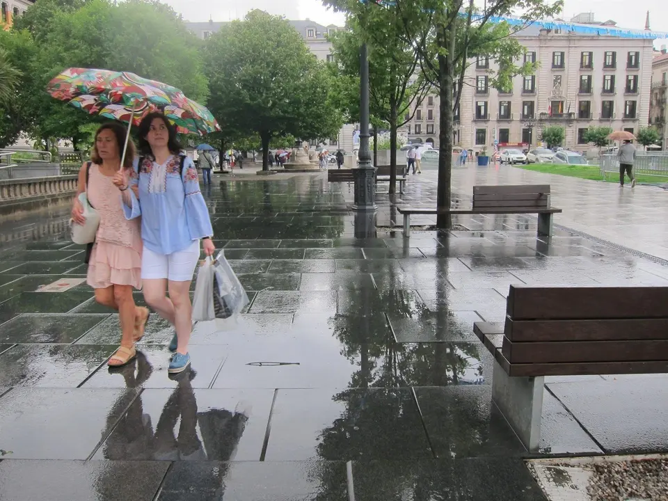 Lluvia en Santander. Imagen de archivo