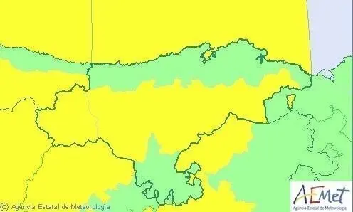 Avisos activos en Cantabria este viernes