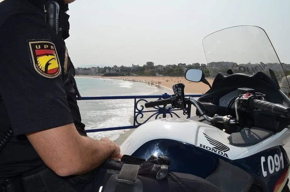 Patrulla de la Polic&iacute;a Nacional en Santander