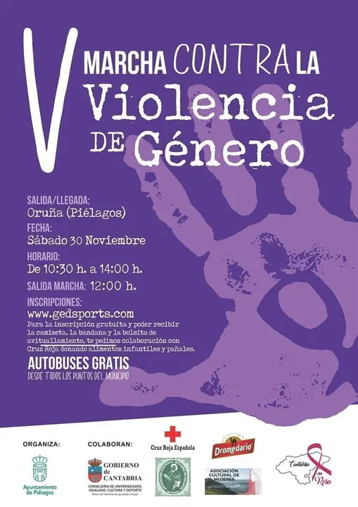 Cartel con la nueva fecha de Marcha contra la Violencia de G&eacute;nero