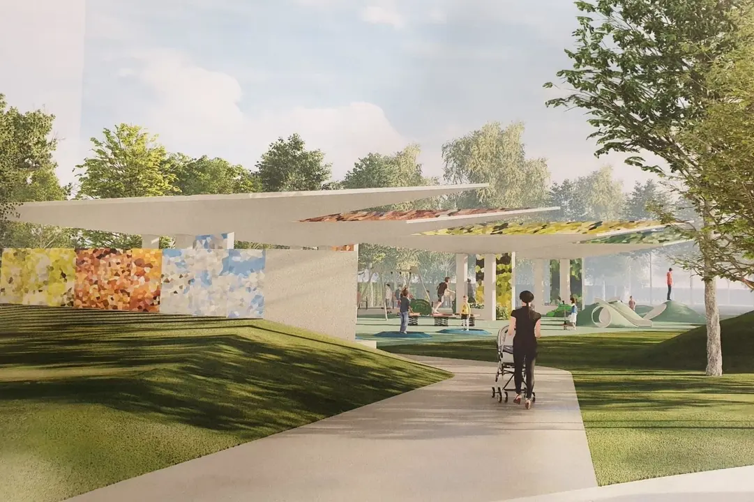 Infograf&iacute;a de la futura cubierta en el parque Laura Nicholls