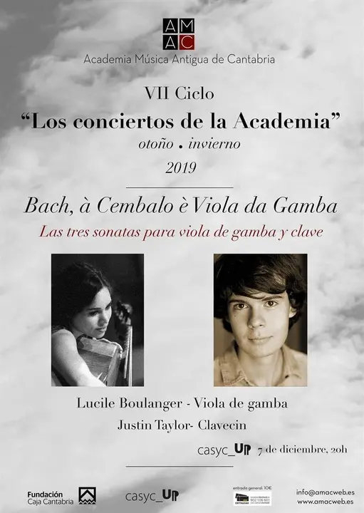 Cartel del concierto de Lucile Boulanger y Justin Taylor