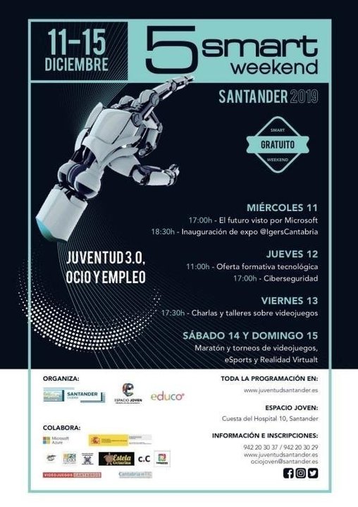 Cartel del V Smart Weekend en Santander