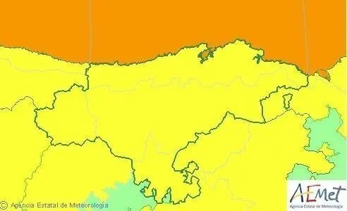 Avisos activos para este jueves en Cantabria