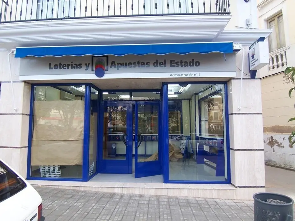Una administraci&oacute;n de loter&iacute;as en una imagen de archivo.