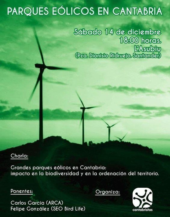 Charla sobre parques eólicos en Cantabria