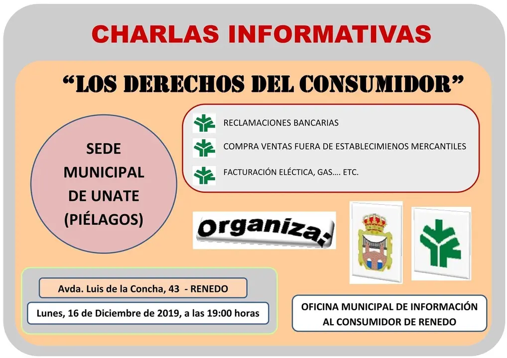 Cartel de la charla informativa de la OMIC
