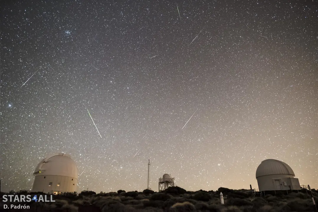 Meteoros de las Cuadr&aacute;ntidas registrados en el Observatorio del Teide (IAC) en la madrugada del 4 de enero de 2017