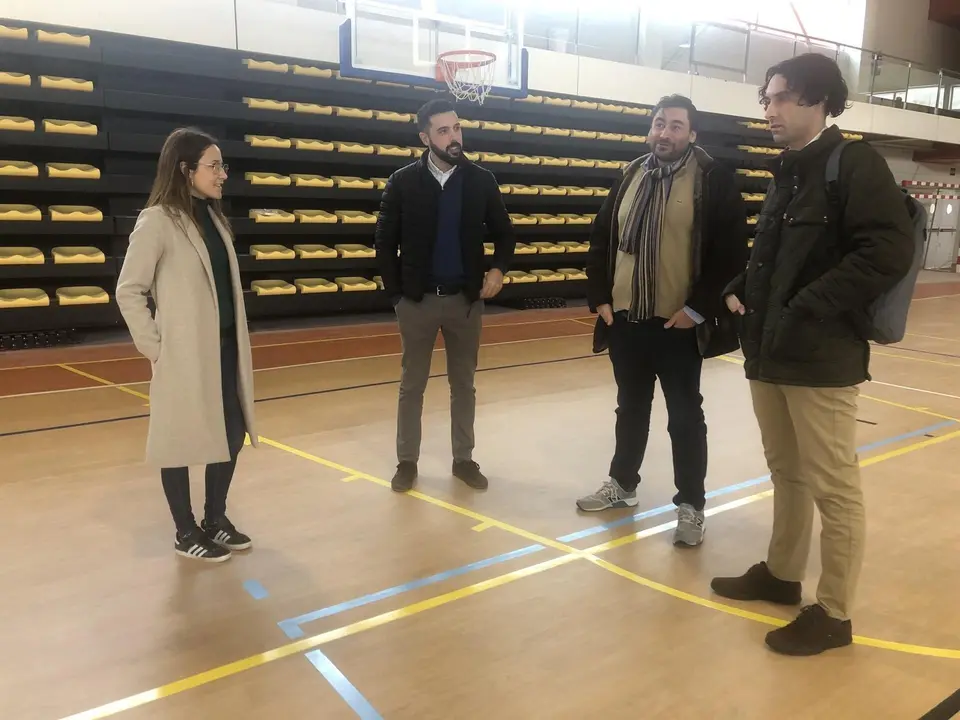 Visita a la obra del pabell&oacute;n Jos&eacute; Ram&oacute;n S&aacute;nchez