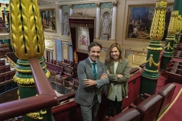 Diego Movell&aacute;n y Elena Castillo, diputados del PP c&aacute;ntabro en el Congreso