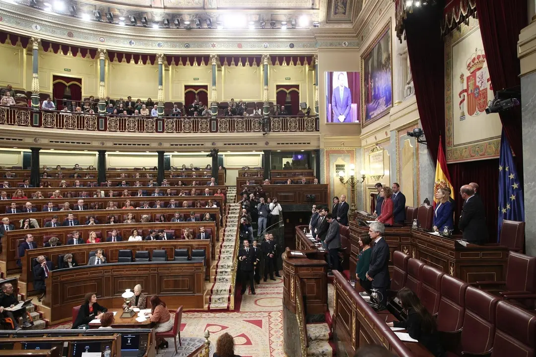 Vista general del hemiciclo durante la sesi&oacute;n de constituci&oacute;n de las Cortes para la XIV Legislatura en el Congreso de los Diputados, Madrid (Espa&ntilde;a), a 3 de diciembre de 2019.