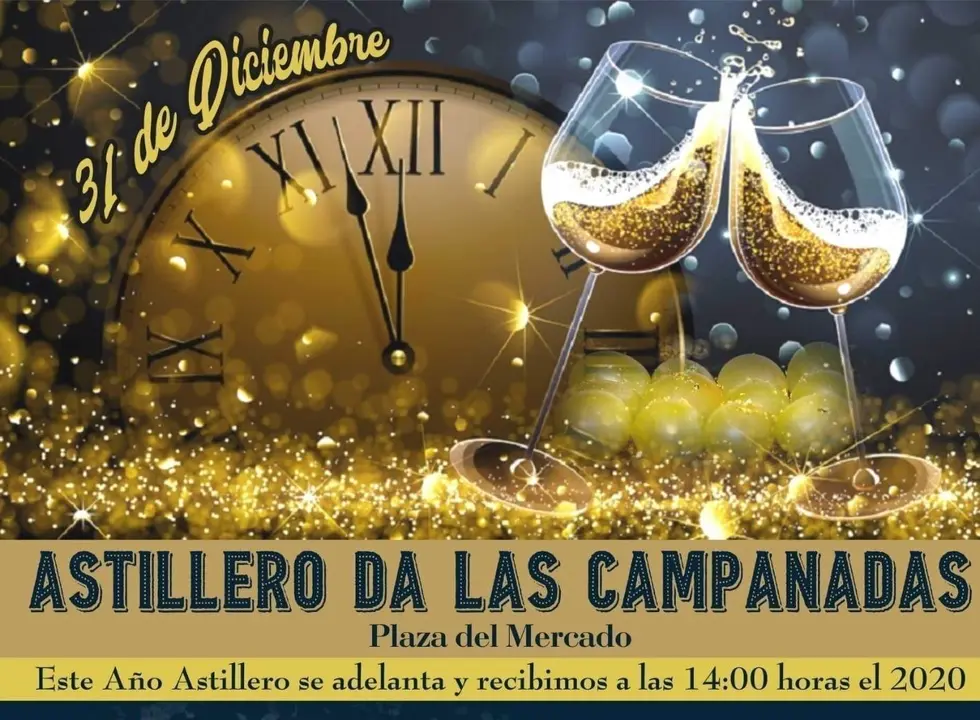 Cartel de las Campanadas adelantadas en Astillero