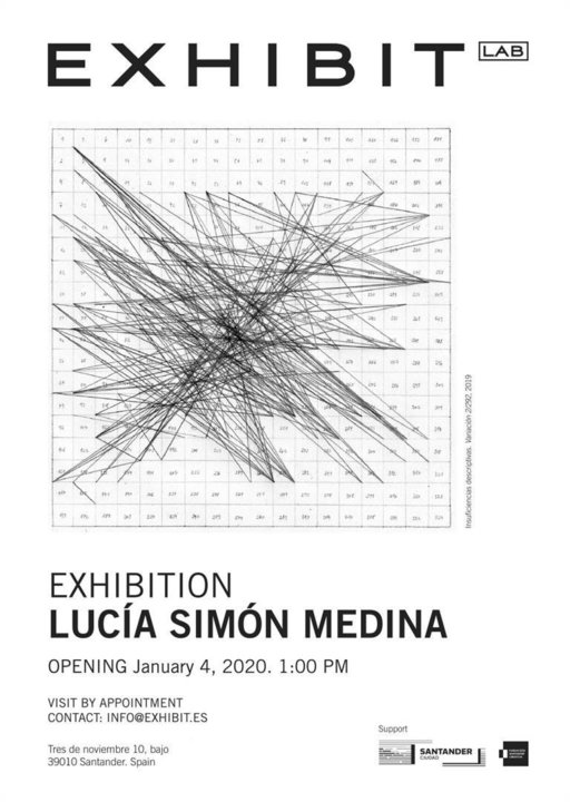 Cartel de la exposición 'Insuficiencias descriptivas', de Lucía Simón Medina