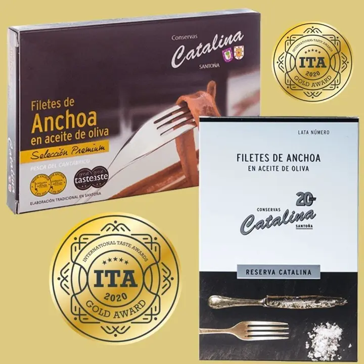 Las anchoas 'Premium' y 'Reserva Catalina' obtienen dos medallas de oro en los International Taste Awards
