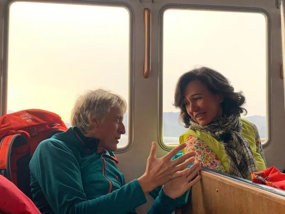 La presidente de Banco Santander, Ana Bot&iacute;n, junto a Jes&uacute;s Calleja