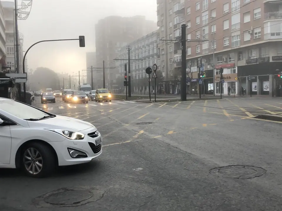 Murcia amanece en invierno con niebla, nublado, heladas y fr&iacute;o
