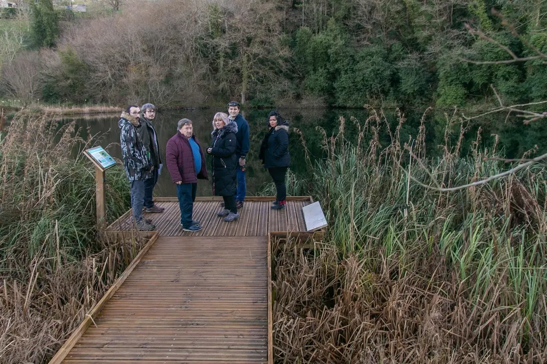 La alcaldesa de Polanco visita el pozo Tremeo