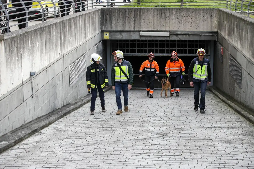 DAVID S. BUSTAMANTE 13/01/2020 SANTANDER/ CANTABRIA Hundimiento de un parking subterrraneo y un parque infantil en Santander