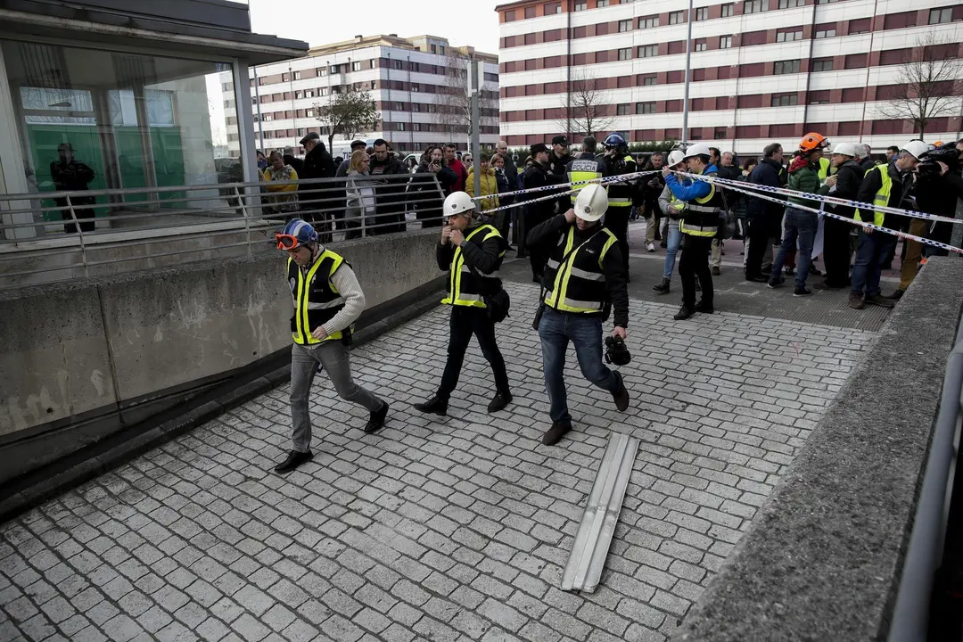 DAVID S. BUSTAMANTE 13/01/2020 SANTANDER/ CANTABRIA Hundimiento de un parking subterrraneo y un parque infantil en Santander