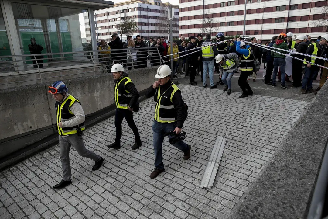 DAVID S. BUSTAMANTE 13/01/2020 SANTANDER/ CANTABRIA Hundimiento de un parking subterrraneo y un parque infantil en Santander