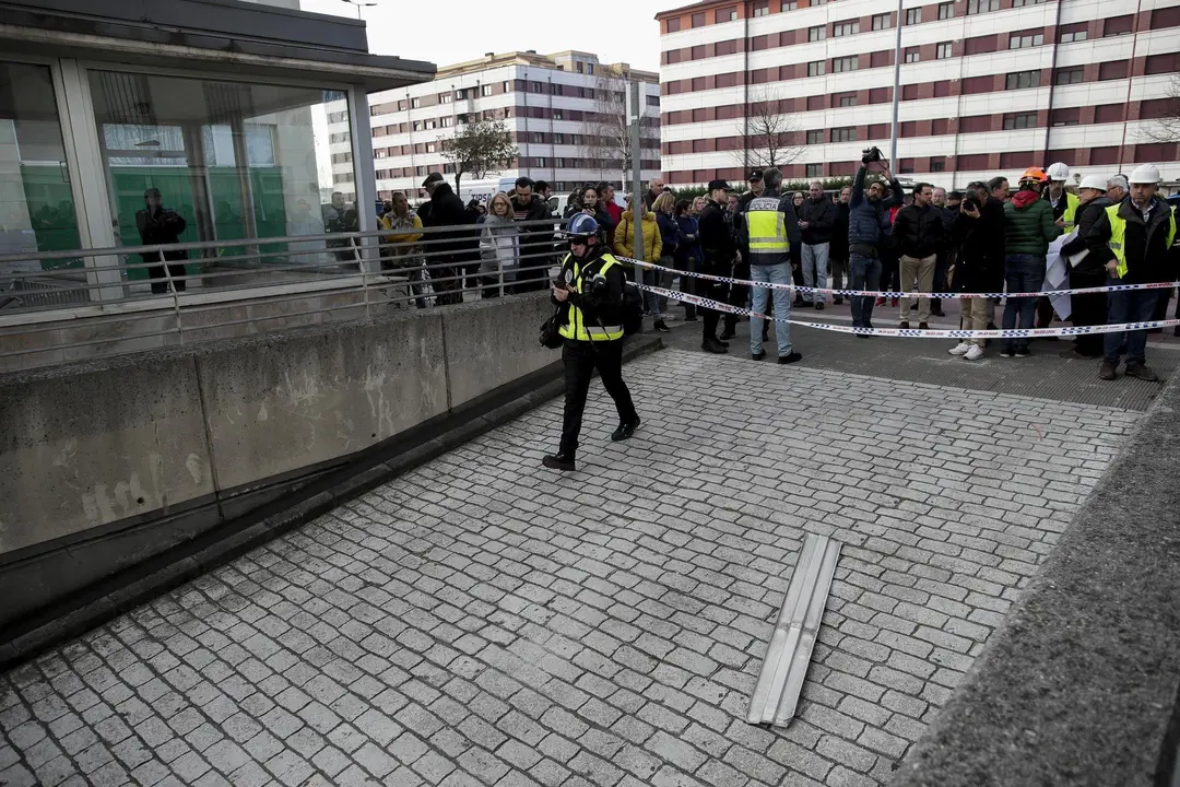 DAVID S. BUSTAMANTE 13/01/2020 SANTANDER/ CANTABRIA Hundimiento de un parking subterrraneo y un parque infantil en Santander