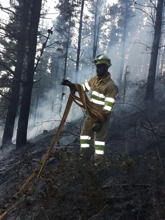 Efectivo del operativo de lucha contra los incendios