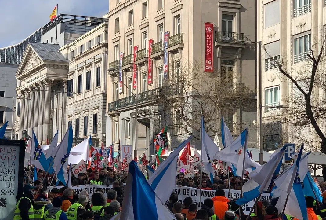 Manifestaci&oacute;n en Madrid de la industria electrointensiva