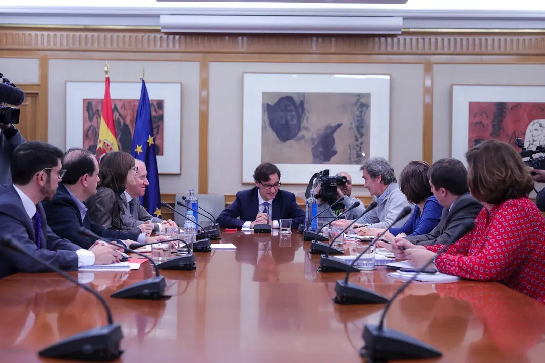 Reuni&oacute;n ministerial de evaluaci&oacute;n y seguimiento del coronavirus, en Madrid (Espa&ntilde;a) a 1 de febrero de 2020.