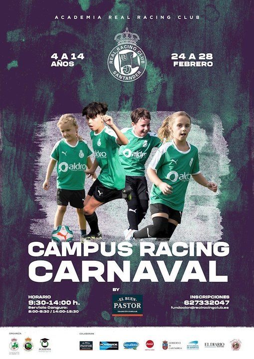 Cartel del campus de carnaval del Racing