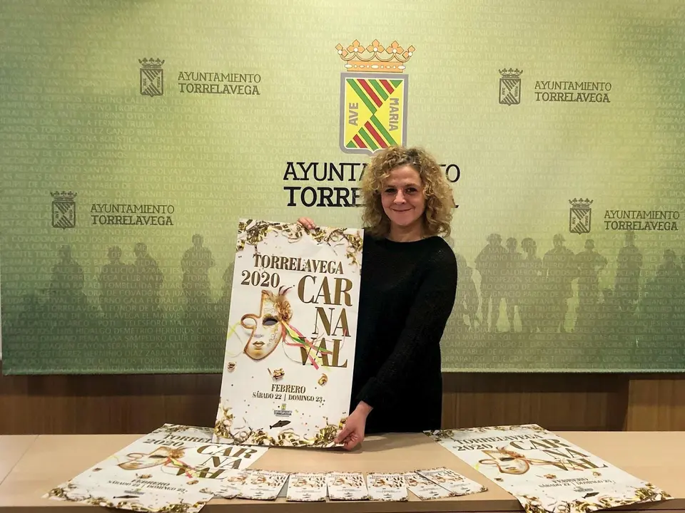 Rueda de prensa de la concejala de Festejos de Torrelavega, Patricia Portilla, para presentar el Carnaval 2020