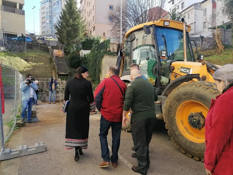 La alcadesa de Santander, Gema Igual, visita las obras del antiguo t&uacute;nel de Tetu&aacute;n