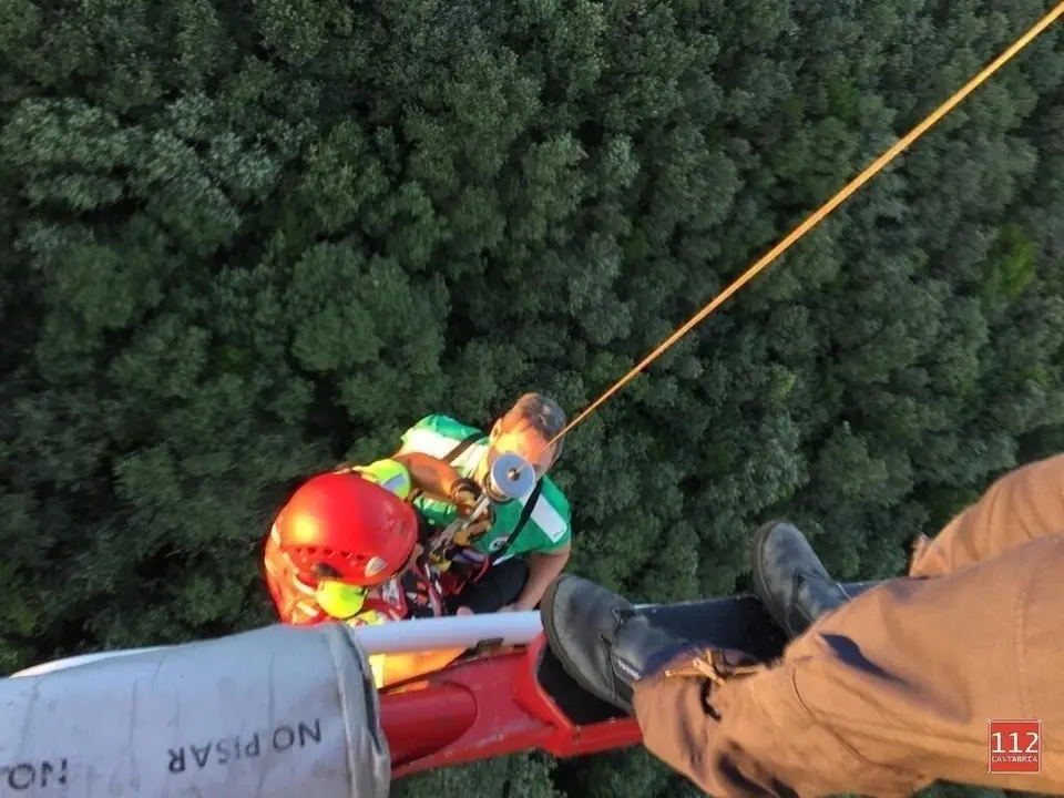 Rescate de los senderistas en el monte Buciero