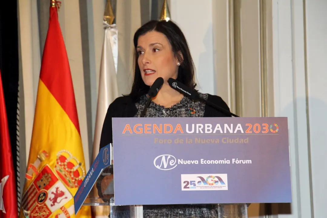 La alcaldesa de Santander, Gema Igual, en la tribuna &lsquo;Agenda Urbana 2030: Foro de la Nueva Ciudad&rsquo;, dentro del ciclo de desayunos de Nueva Econom&iacute;a Forum