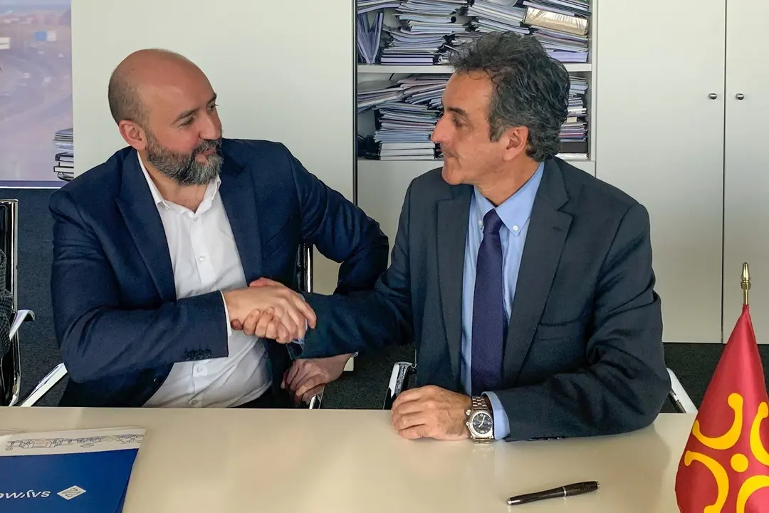 El consejero de Industria, Francisco Mart&iacute;n, y el fundador de Sayme, Alfonso Murat.