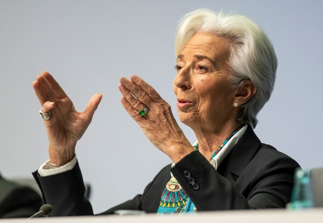 FILED - 12 December 2019, Frankfurt/Main: President of the European Central Bank (ECB) Christine Lagarde speaks during her first press conference after the Governing Council meeting. While the threat of a trade war between America and China appears to be 