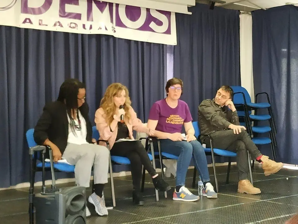 Rita Bosaho, Mar&iacute;a Teresa P&eacute;rez, Pilar Lima y Juan Carlos Monedero en Alaqu&agrave;s