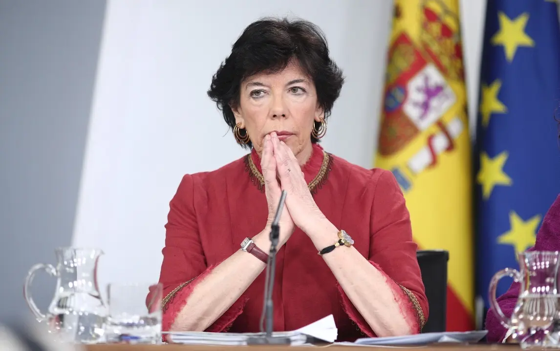 La ministra de Educaci&oacute;n y Formaci&oacute;n Profesional, Isabel Cela&aacute;, este martes en la rueda de prensa tras el Consejo de Ministros donde se ha aprobado la reforma educativa.