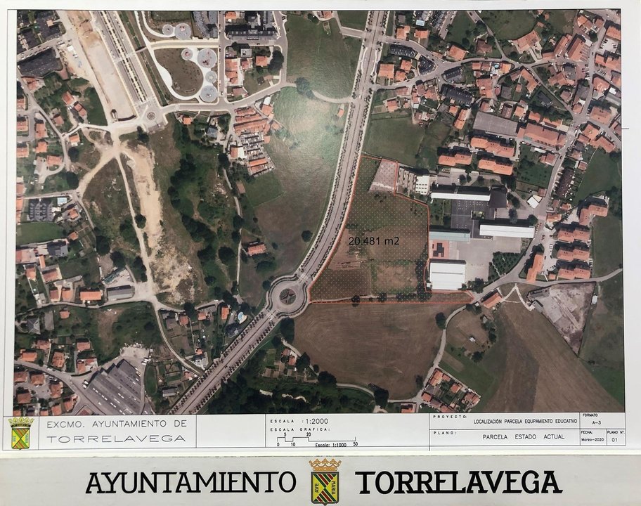 Mapa de la parcela donde se construirá el conservatorio de Torrelavega