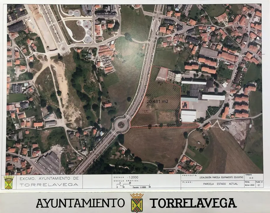 Mapa de la parcela donde se construir&aacute; el conservatorio de Torrelavega