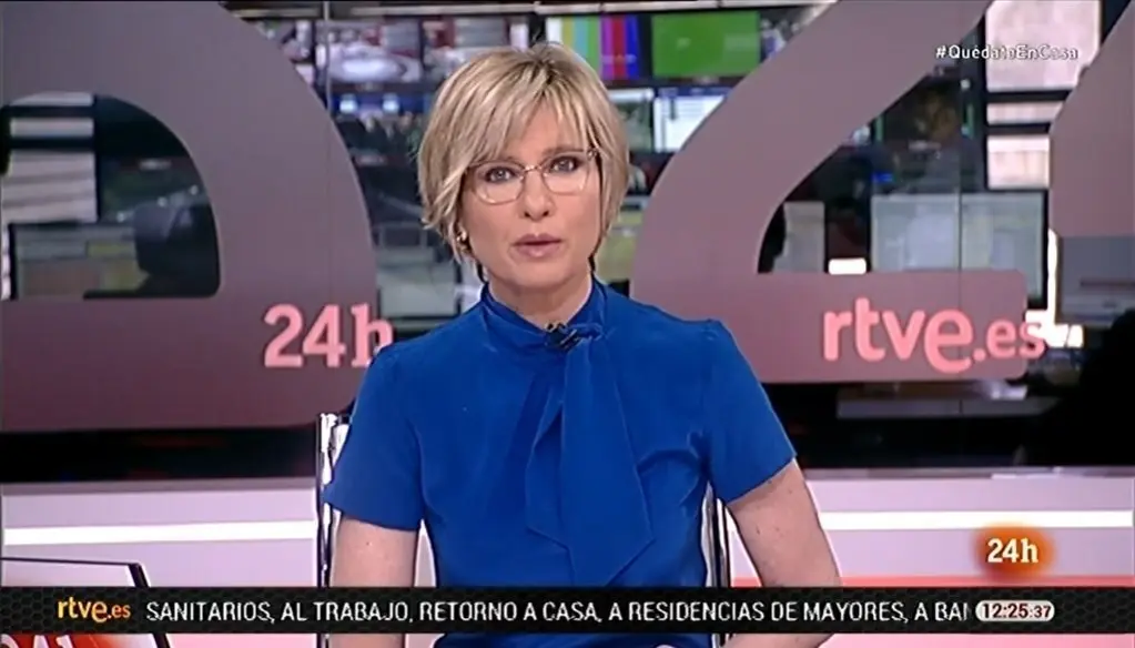 Captura de pantalla de los informativos del 24 horas informando sobre la pandemia del Covid-19