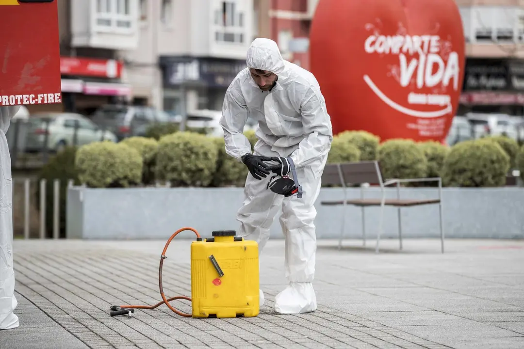 DAVID S. BUSTAMANTE 17/03/2020 SANTANDER/ CANTABRIA La Unidad Militar de Emergencias UME realiza apoyo de seguridad en Santander tras decretarse el Estado de Alerta en Espa&ntilde;a por el Coronavirus COVID-19 
