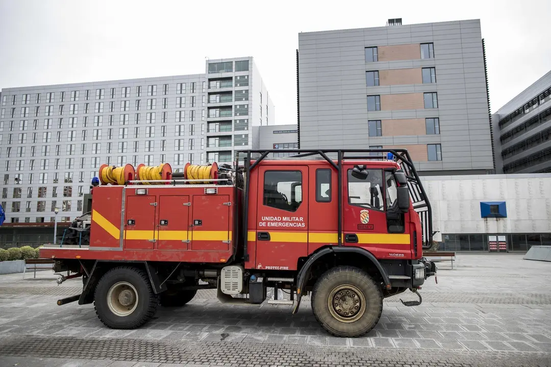 DAVID S. BUSTAMANTE 17/03/2020 SANTANDER/ CANTABRIA La Unidad Militar de Emergencias UME realiza apoyo de seguridad en Santander tras decretarse el Estado de Alerta en Espa&ntilde;a por el Coronavirus COVID-19 