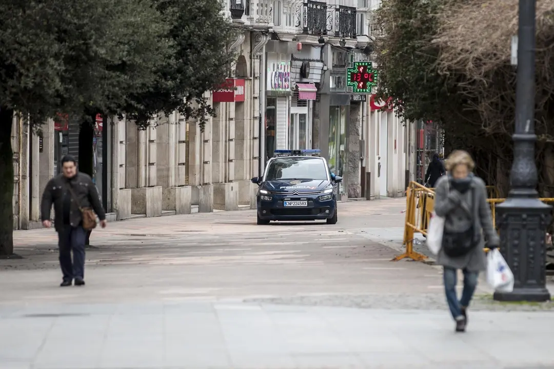 DAVID S. BUSTAMANTE 17/03/2020 SANTANDER/ CANTABRIA La Unidad Militar de Emergencias UME realiza apoyo de seguridad en Santander tras decretarse el Estado de Alerta en Espa&ntilde;a por el Coronavirus COVID-19 