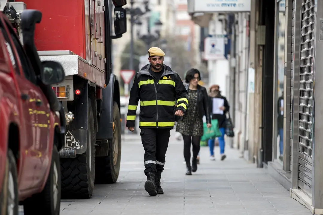DAVID S. BUSTAMANTE 17/03/2020 SANTANDER/ CANTABRIA La Unidad Militar de Emergencias UME realiza apoyo de seguridad en Santander tras decretarse el Estado de Alerta en Espa&ntilde;a por el Coronavirus COVID-19 