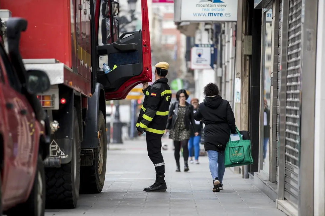 DAVID S. BUSTAMANTE 17/03/2020 SANTANDER/ CANTABRIA La Unidad Militar de Emergencias UME realiza apoyo de seguridad en Santander tras decretarse el Estado de Alerta en Espa&ntilde;a por el Coronavirus COVID-19 