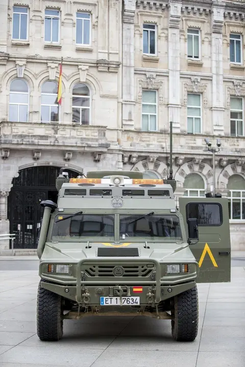 DAVID S. BUSTAMANTE 17/03/2020 SANTANDER/ CANTABRIA La Unidad Militar de Emergencias UME realiza apoyo de seguridad en Santander tras decretarse el Estado de Alerta en Espa&ntilde;a por el Coronavirus COVID-19 