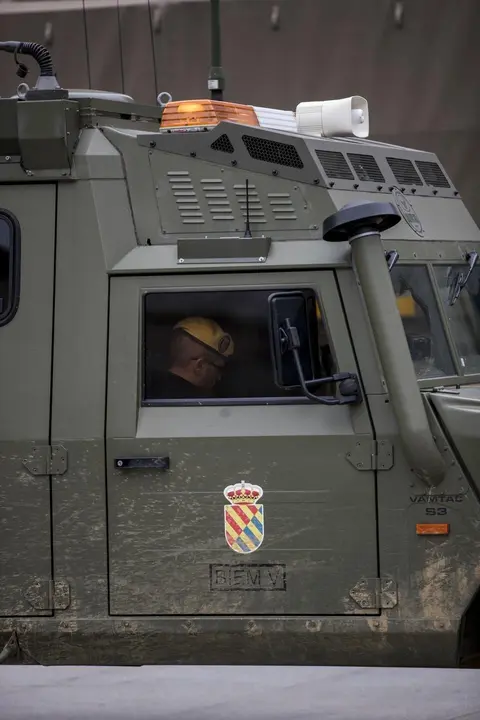 DAVID S. BUSTAMANTE 17/03/2020 SANTANDER/ CANTABRIA La Unidad Militar de Emergencias UME realiza apoyo de seguridad en Santander tras decretarse el Estado de Alerta en Espa&ntilde;a por el Coronavirus COVID-19 