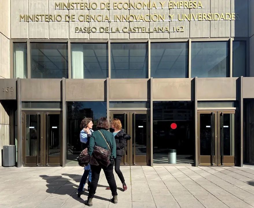 Entrada al Ministerio de Econom&iacute;a y Empresa y al Ministerio de Ciencia, Innovaci&oacute;n y Universidades, en Madrid (Espa&ntilde;a) a 24 de febrero de 2020.