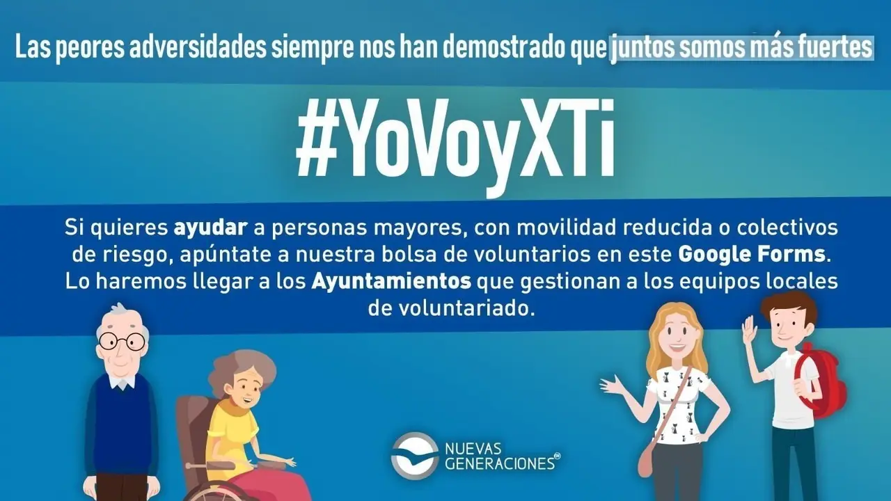 Campa&ntilde;a de Nuevas Generaciones del PP ante el coronavirus para que los j&oacute;venes puedan hacer labores de  voluntariado ayudando a los mayores o en las gestiones cotidianas. Madrid, a 19 de marzo de 2019