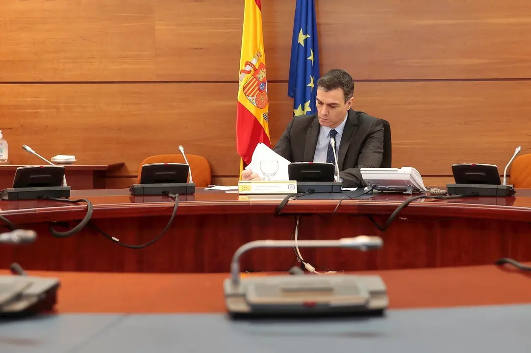El presidente del Gobierno, Pedro S&aacute;nchez, preside la reuni&oacute;n del Consejo de Ministros de este martes 